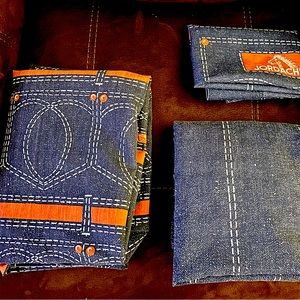 TWIN SHEET SET DENIM JEANS PATTERN TEENS COLLEGE